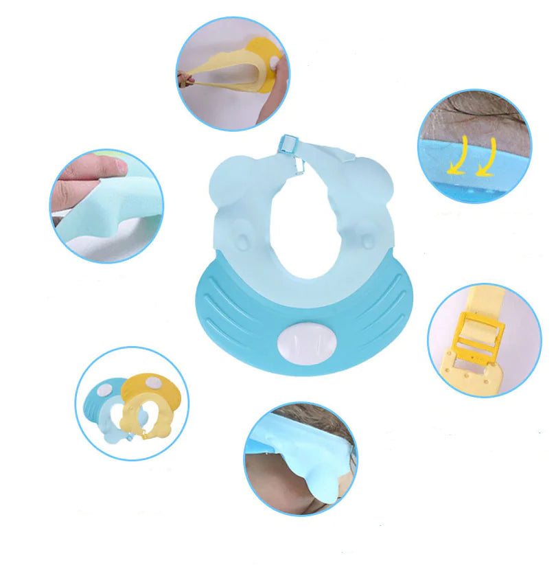 Silicone Baby Shampoo Cap - Waterproof Bath Hat
