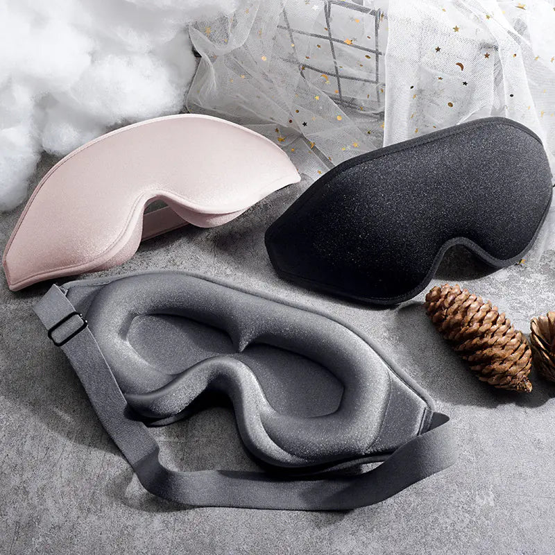 3D Memory Foam Block Out Light Sleeping Mask Eyepatch