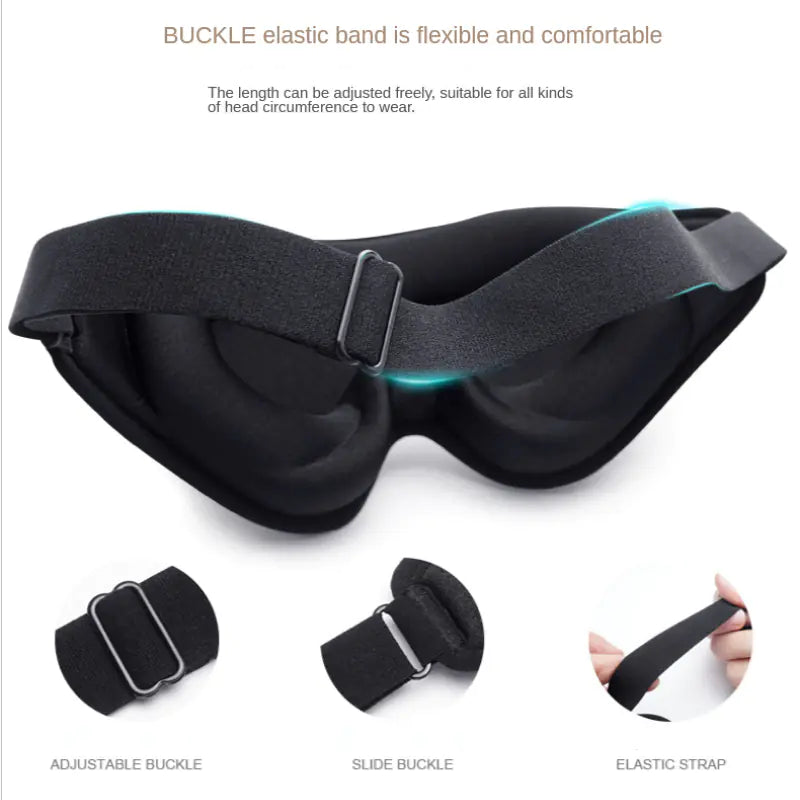 3D Memory Foam Block Out Light Sleeping Mask Eyepatch