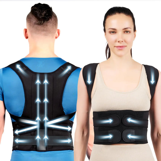 BAREKE Back Brace Posture Corrector for Women and Men Adjustable Full Back Support Lumbar back posture corrector Back Pain Relief Scoliosis Hunchback Hump Thoracic Spine Corrector (Small)