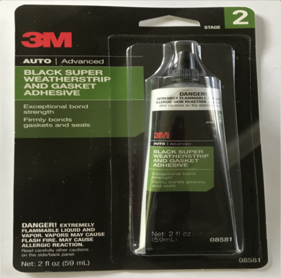 Black Super Weatherstrip And Gasket Adhesive 08008 by 3M - Weatherstrip  Adhesive for american Cars